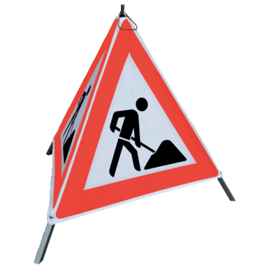 VARNOSTNA PIRAMIDA 700 mm, S TREMI ZNAKI