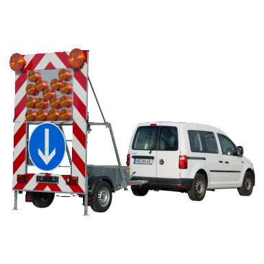 Mobilne opozorilne varnostne prikolice za regionalne in državne ceste