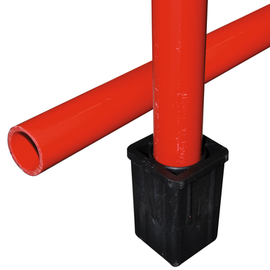 Plastični drog 1,7 m | rdeč | kvadratni podstavek 60 x 60 mm (nesestavljen)